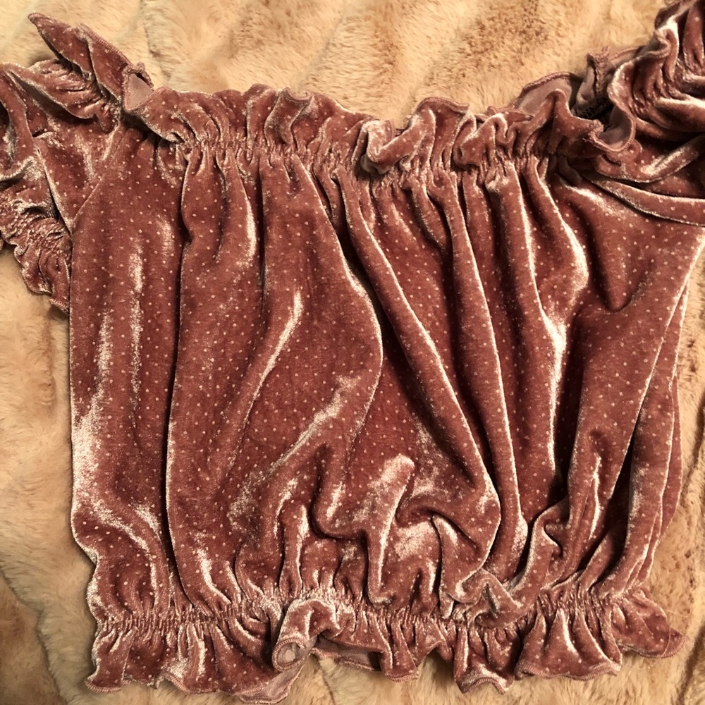 Velvet crop top